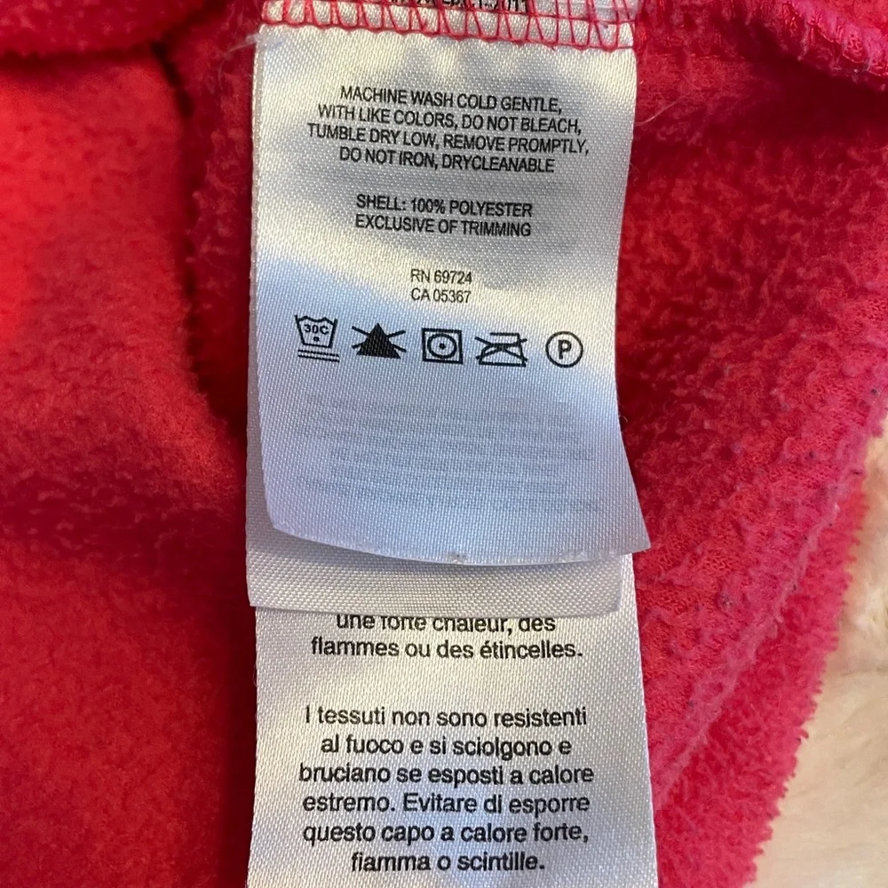 Columbia Pink Fleece Zip Jacket Size XL Front Zip Pockets Warm Adjustable Hem - Picture 7 of 8